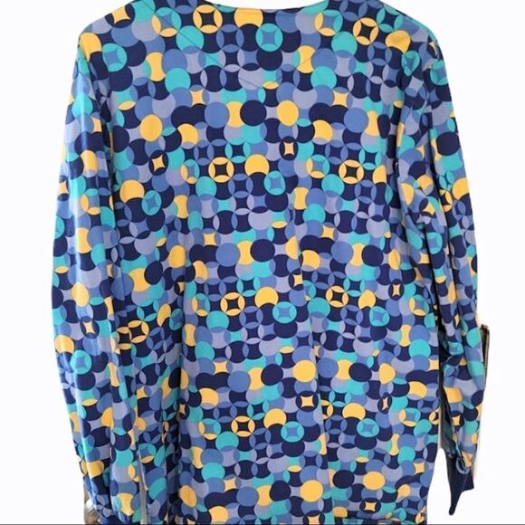 LANDAU Scrub Jacket Lab Coat Pockets Snap Closure Small - Picture 3 of 7